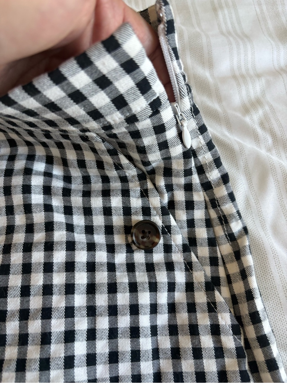 J. Crew Black & White Gingham Pencil Skirt - Picture 3 of 4